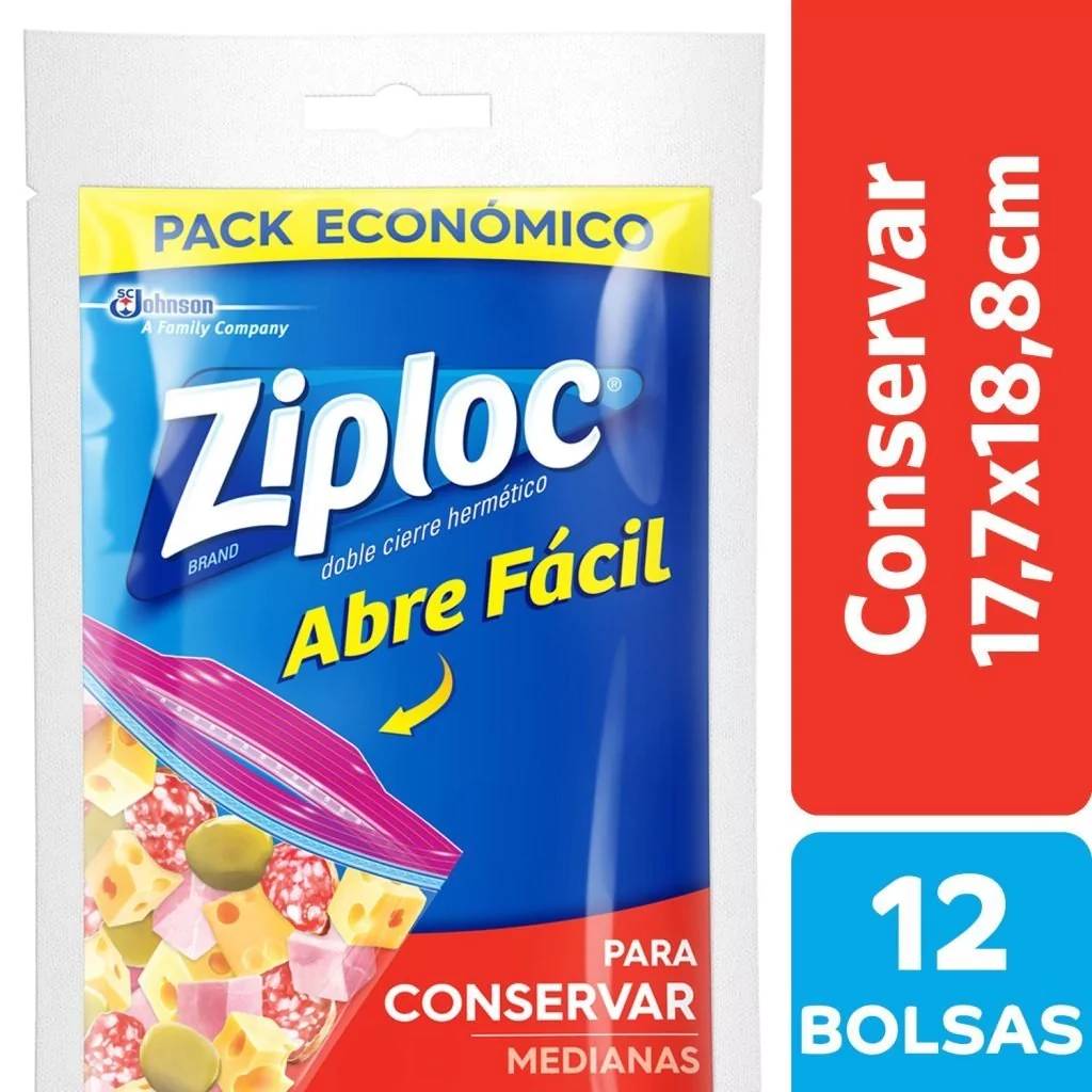 Bolsa Ziploc conserva Mediana 12 Un.