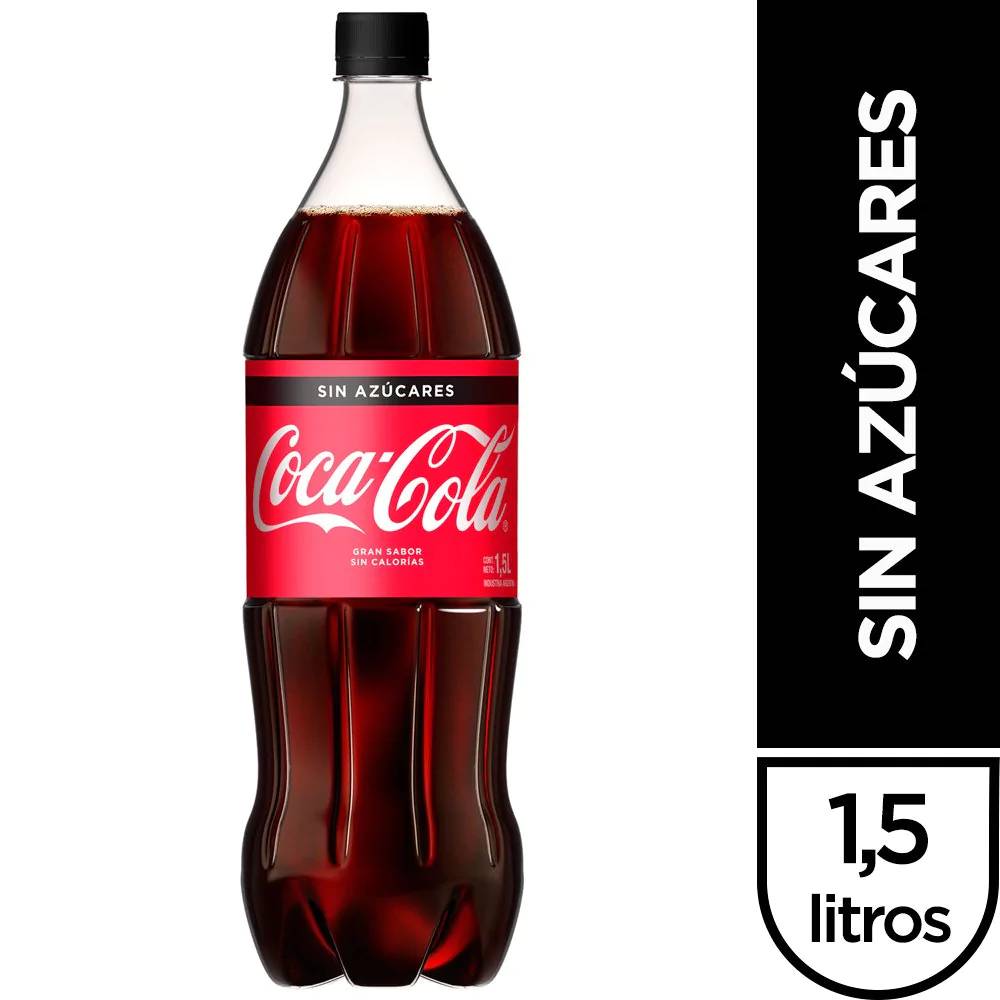Gaseosa Coca Cola Sin Azúcar 1,5 l.