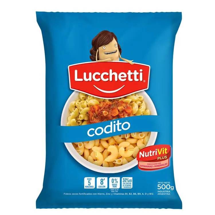 Fideos Lucchetti Codito 500 Gr