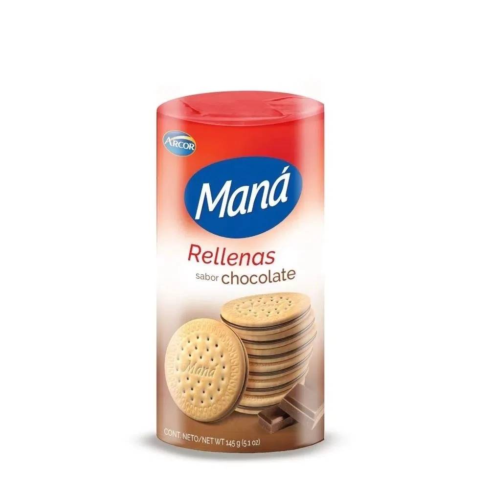 Galletitas Maná Rellena Sabor Chocolate 152 Gr.