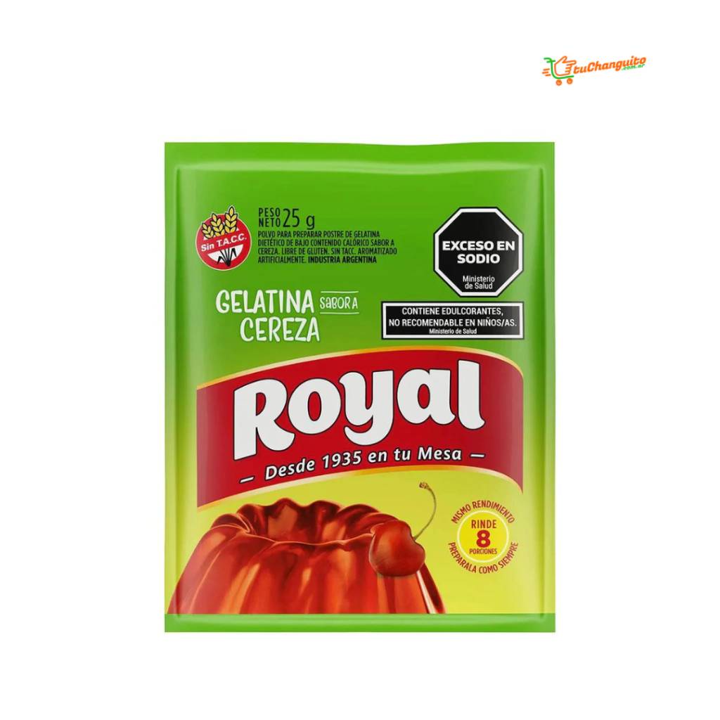 Gelatina Cereza Light Royal 25 gr.