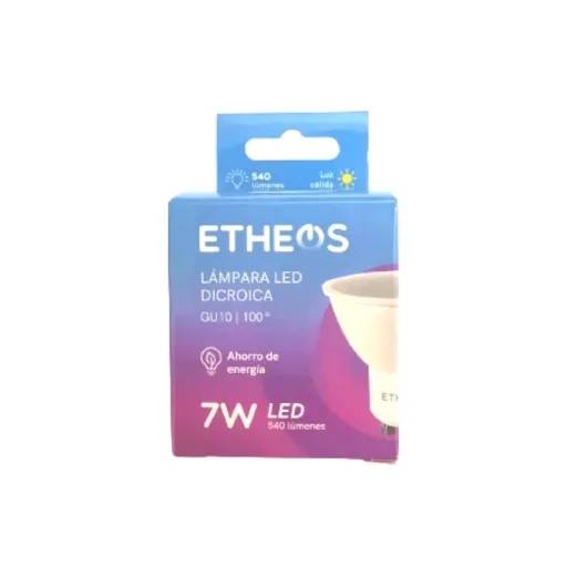 LAMPARA LED DICROICA LUZ CALIDA DE 7W ETEOS