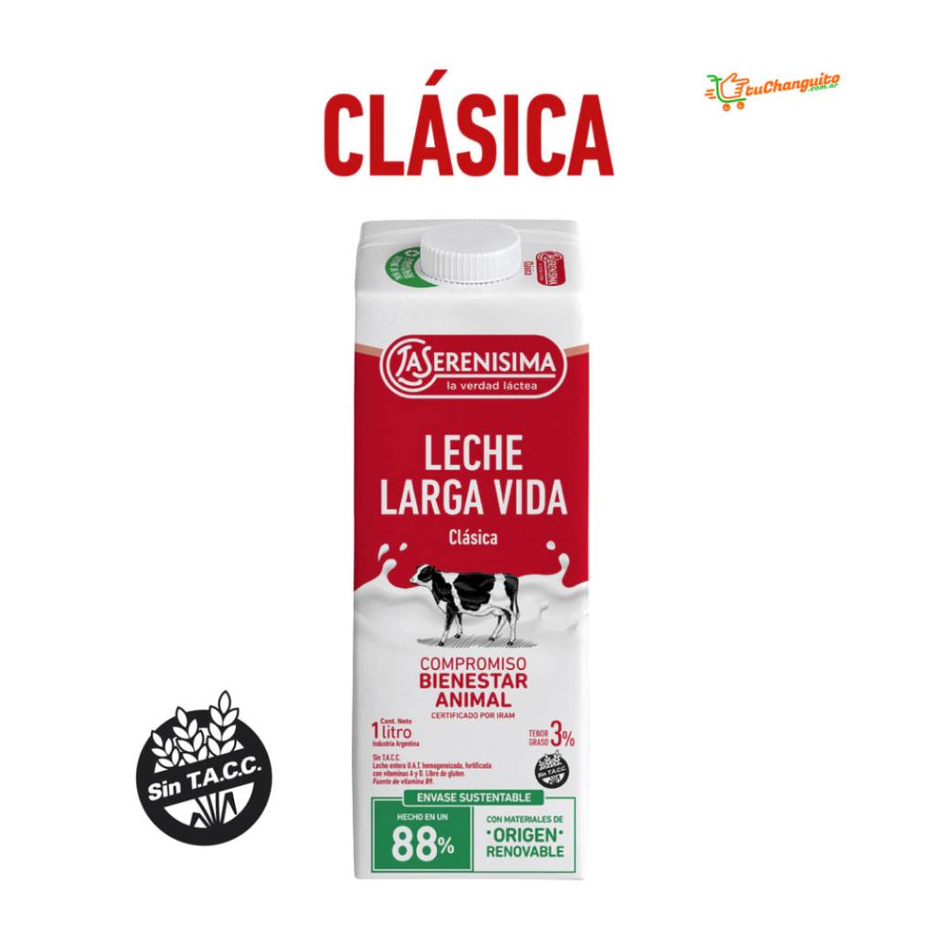 Leche Larga Vida Clásica 3% La Serenisima 1Lt