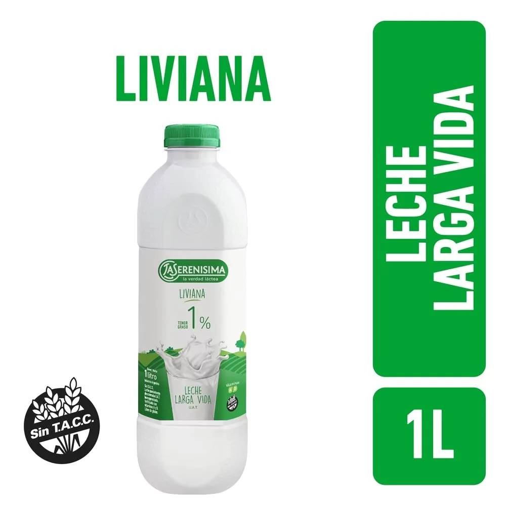 Leche La Serenisima UAT Parc. Descremada 1% Tenor Graso Liviana PET 1 L