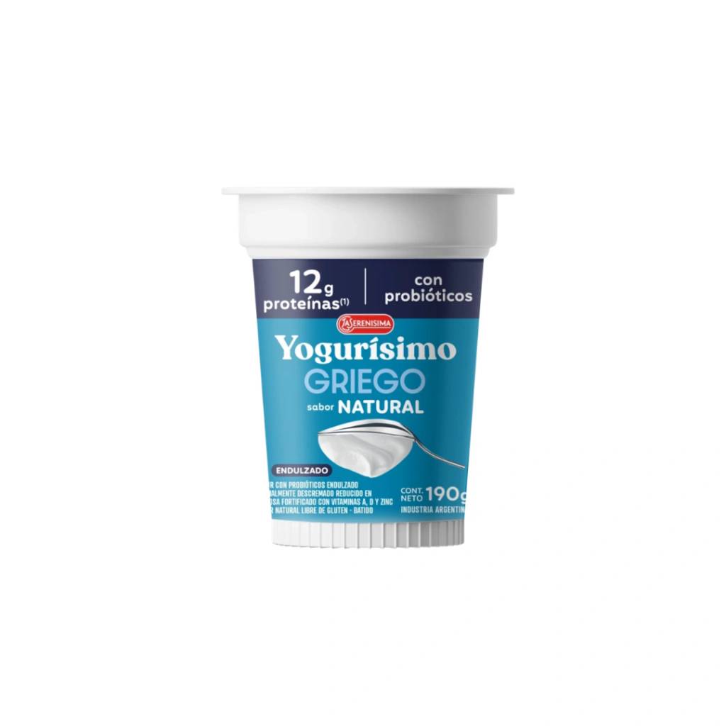 Yogurisimo Griego Natural Endulzado 190g